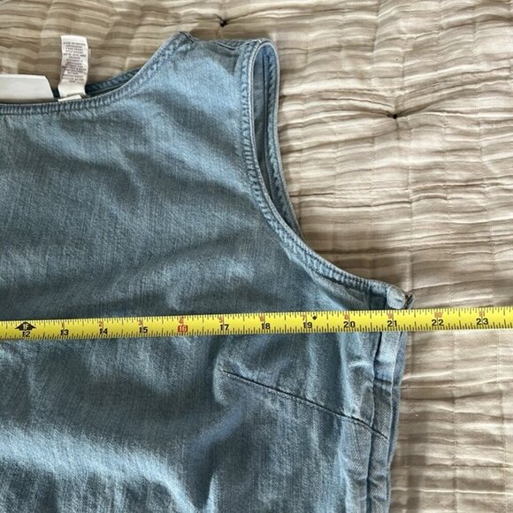 Vintage Liz Claiborne Denim Jumper Dress sz 16 Embroidery Cottage 90s Retro 80s - Picture 6 of 8